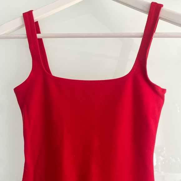 EUC American Apparel Women’s Red Bodycon Midi Cotton Tank Dress Size XS - Picture 2 of 10